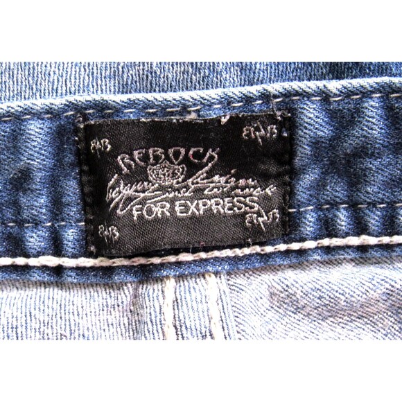 ReRock for Express Women's Bootcut Jeans Low Rise Distressed Medium Wash Size 6R - Picture 2 of 9